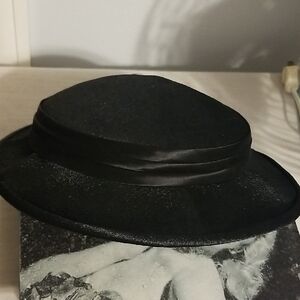 Elegant Black Satin Hat